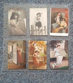 E3- Einlageblätter aus weichmacherfreier PVC-Hartfolie für 6-12 Ansichtskarten, 6er/hoch - Unterteilung, 100 Blatt